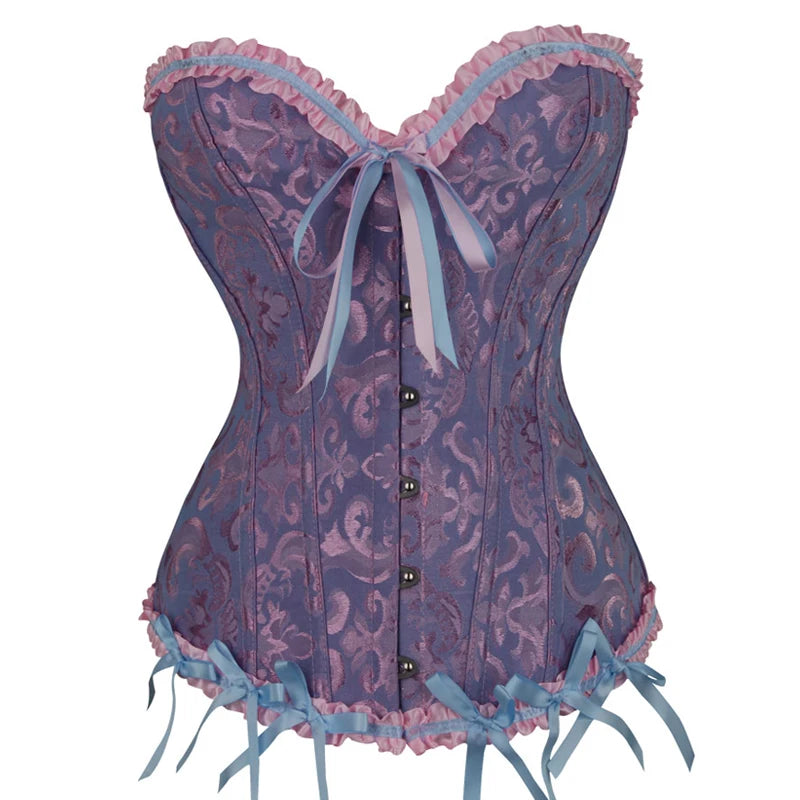 corset grande taille violet